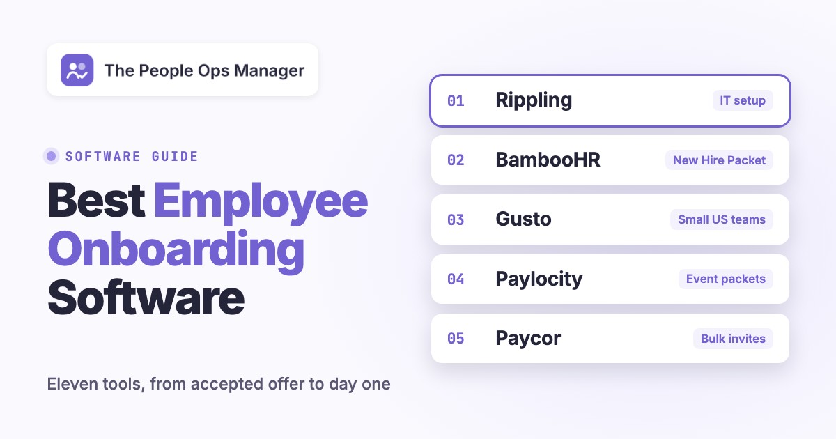Best Employee Onboarding Software
